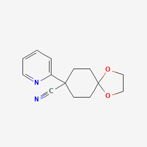 molecular formula C14H16N2O2 B7549918 8-(Pyridin-2-yl)-1,4-dioxaspiro[4.5]decane-8-carbonitrile 