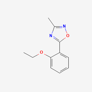 molecular formula C11H12N2O2 B7549926 5-(2-Ethoxyphenyl)-3-methyl-1,2,4-oxadiazole 