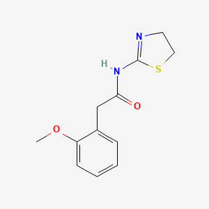 molecular formula C12H14N2O2S B7549927 Acetamide, 2-(2-methoxyphenyl)-N-(2-thiazolin-2-yl)- 