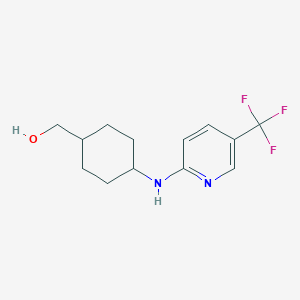 molecular formula C13H17F3N2O B7549941 [4-[[5-(Trifluoromethyl)pyridin-2-yl]amino]cyclohexyl]methanol 