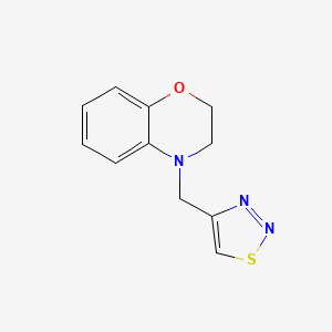 molecular formula C11H11N3OS B7549951 4-(Thiadiazol-4-ylmethyl)-2,3-dihydro-1,4-benzoxazine 