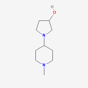 molecular formula C10H20N2O B7549959 1-(1-Methylpiperidin-4-yl)pyrrolidin-3-ol 