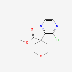 molecular formula C11H13ClN2O3 B7549974 Methyl 4-(3-chloropyrazin-2-YL)tetrahydro-2H-pyran-4-carboxylate 