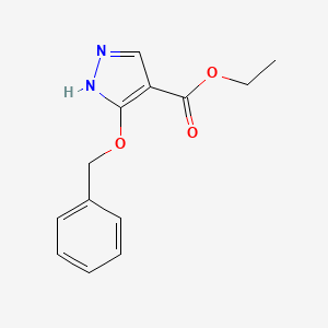 molecular formula C13H14N2O3 B7550024 Ethyl 3-(benzyloxy)-1H-pyrazole-4-carboxylate 
