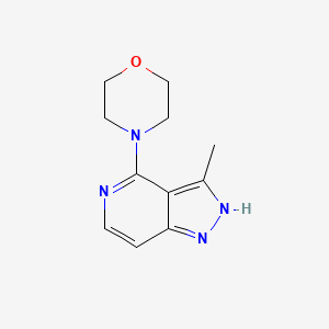 molecular formula C11H14N4O B7550039 1h-Pyrazolo[4,3-c]pyridine,3-methyl-4-(4-morpholinyl)- 