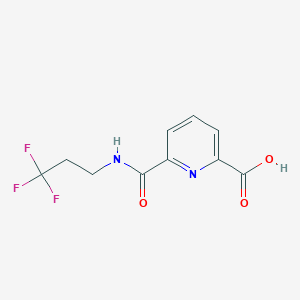 molecular formula C10H9F3N2O3 B7550097 6-(3,3,3-Trifluoropropylcarbamoyl)pyridine-2-carboxylic acid 
