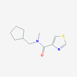 molecular formula C11H16N2OS B7550103 N-(cyclopentylmethyl)-N-methyl-1,3-thiazole-4-carboxamide 