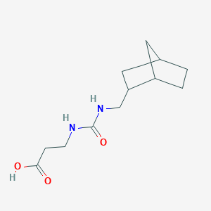 molecular formula C12H20N2O3 B7550123 3-(2-Bicyclo[2.2.1]heptanylmethylcarbamoylamino)propanoic acid 