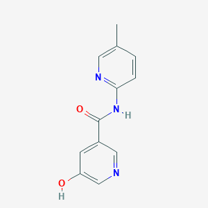 molecular formula C12H11N3O2 B7550127 5-hydroxy-N-(5-methylpyridin-2-yl)pyridine-3-carboxamide 