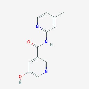 molecular formula C12H11N3O2 B7550128 5-hydroxy-N-(4-methylpyridin-2-yl)pyridine-3-carboxamide 