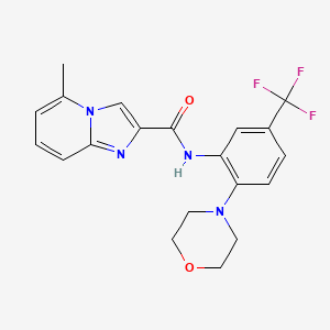 molecular formula C20H19F3N4O2 B7550166 5-methyl-N-[2-morpholin-4-yl-5-(trifluoromethyl)phenyl]imidazo[1,2-a]pyridine-2-carboxamide 