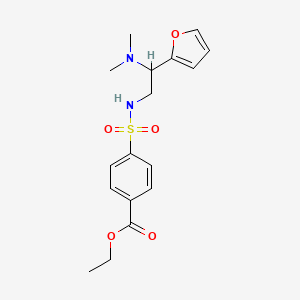 molecular formula C17H22N2O5S B7550190 Ethyl 4-[[2-(dimethylamino)-2-(furan-2-yl)ethyl]sulfamoyl]benzoate 