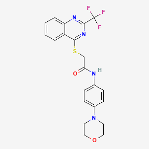 N-(4-morpholin-4-ylphenyl)-2-[2-(trifluoromethyl)quinazolin-4-yl]sulfanylacetamide