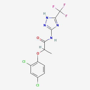 2-(2,4-dichlorophenoxy)-N-[5-(trifluoromethyl)-1H-1,2,4-triazol-3-yl]propanamide