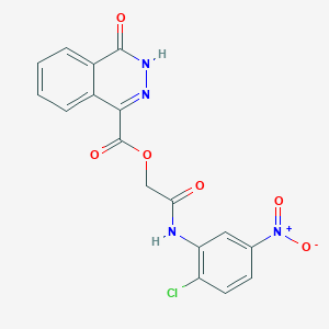 molecular formula C17H11ClN4O6 B7550292 [2-(2-chloro-5-nitroanilino)-2-oxoethyl] 4-oxo-3H-phthalazine-1-carboxylate 