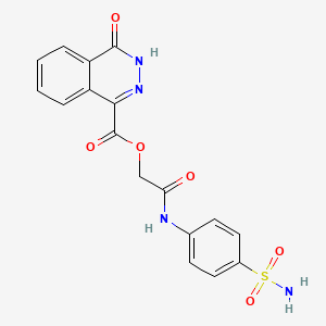 molecular formula C17H14N4O6S B7550314 [2-oxo-2-(4-sulfamoylanilino)ethyl] 4-oxo-3H-phthalazine-1-carboxylate 