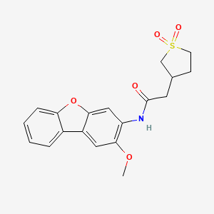 2-(1,1-dioxothiolan-3-yl)-N-(2-methoxydibenzofuran-3-yl)acetamide