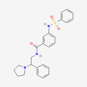 3-(benzenesulfonamido)-N-(2-phenyl-2-pyrrolidin-1-ylethyl)benzamide