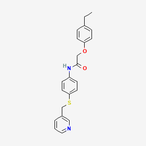 2-(4-ethylphenoxy)-N-[4-(pyridin-3-ylmethylsulfanyl)phenyl]acetamide