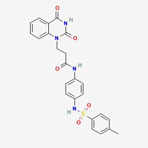 molecular formula C24H22N4O5S B7550416 3-(2,4-dioxoquinazolin-1-yl)-N-[4-[(4-methylphenyl)sulfonylamino]phenyl]propanamide 