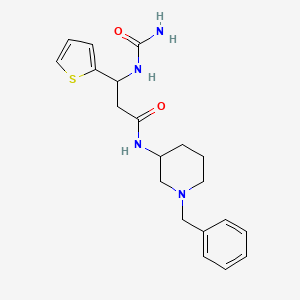N-(1-benzylpiperidin-3-yl)-3-(carbamoylamino)-3-thiophen-2-ylpropanamide