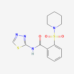 2-piperidin-1-ylsulfonyl-N-(1,3,4-thiadiazol-2-yl)benzamide