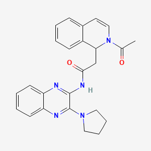 molecular formula C25H25N5O2 B7550473 2-(2-acetyl-1H-isoquinolin-1-yl)-N-(3-pyrrolidin-1-ylquinoxalin-2-yl)acetamide 