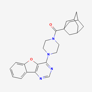 molecular formula C25H28N4O2 B7550514 1-Adamantyl-[4-([1]benzofuro[3,2-d]pyrimidin-4-yl)piperazin-1-yl]methanone 