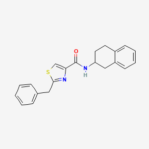 molecular formula C21H20N2OS B7550519 2-benzyl-N-(1,2,3,4-tetrahydronaphthalen-2-yl)-1,3-thiazole-4-carboxamide 