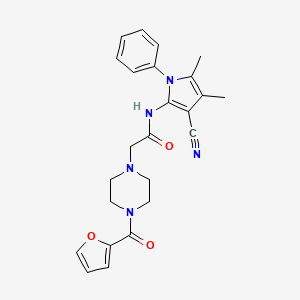 N-(3-cyano-4,5-dimethyl-1-phenylpyrrol-2-yl)-2-[4-(furan-2-carbonyl)piperazin-1-yl]acetamide
