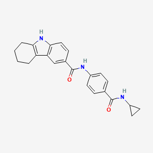 molecular formula C23H23N3O2 B7550549 N-[4-(cyclopropylcarbamoyl)phenyl]-6,7,8,9-tetrahydro-5H-carbazole-3-carboxamide 