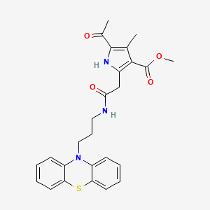 methyl 5-acetyl-4-methyl-2-[2-oxo-2-(3-phenothiazin-10-ylpropylamino)ethyl]-1H-pyrrole-3-carboxylate