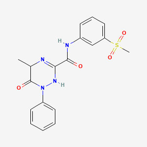 molecular formula C18H18N4O4S B7550556 5-methyl-N-(3-methylsulfonylphenyl)-6-oxo-1-phenyl-2,5-dihydro-1,2,4-triazine-3-carboxamide 