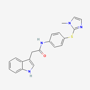 2-(1H-indol-3-yl)-N-[4-(1-methylimidazol-2-yl)sulfanylphenyl]acetamide