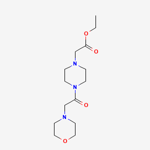 Ethyl 2-[4-(2-morpholin-4-ylacetyl)piperazin-1-yl]acetate