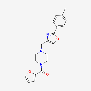 Furan-2-yl-[4-[[2-(4-methylphenyl)-1,3-oxazol-4-yl]methyl]piperazin-1-yl]methanone