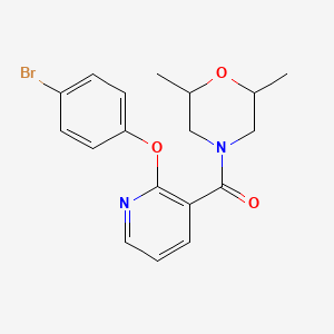 [2-(4-Bromophenoxy)pyridin-3-yl]-(2,6-dimethylmorpholin-4-yl)methanone