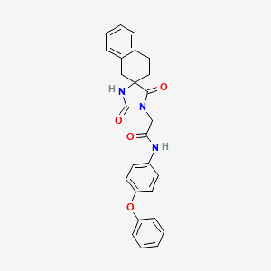 2-(2',5'-dioxospiro[2,4-dihydro-1H-naphthalene-3,4'-imidazolidine]-1'-yl)-N-(4-phenoxyphenyl)acetamide
