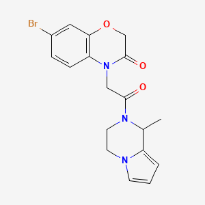 molecular formula C18H18BrN3O3 B7550661 7-bromo-4-[2-(1-methyl-3,4-dihydro-1H-pyrrolo[1,2-a]pyrazin-2-yl)-2-oxoethyl]-1,4-benzoxazin-3-one 
