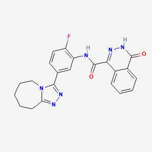N-[2-fluoro-5-(6,7,8,9-tetrahydro-5H-[1,2,4]triazolo[4,3-a]azepin-3-yl)phenyl]-4-oxo-3H-phthalazine-1-carboxamide