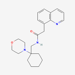molecular formula C22H29N3O2 B7550699 N-[(1-morpholin-4-ylcyclohexyl)methyl]-2-quinolin-8-ylacetamide 
