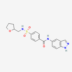 N-(1H-indazol-5-yl)-4-(oxolan-2-ylmethylsulfamoyl)benzamide