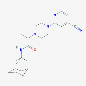 molecular formula C23H31N5O B7550714 N-(1-adamantyl)-2-[4-(4-cyanopyridin-2-yl)piperazin-1-yl]propanamide 
