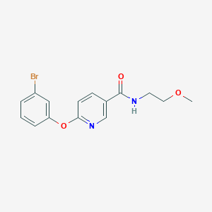 molecular formula C15H15BrN2O3 B7550726 6-(3-bromophenoxy)-N-(2-methoxyethyl)pyridine-3-carboxamide 