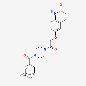 molecular formula C26H33N3O4 B7550778 6-[2-[4-(adamantane-1-carbonyl)piperazin-1-yl]-2-oxoethoxy]-3,4-dihydro-1H-quinolin-2-one 