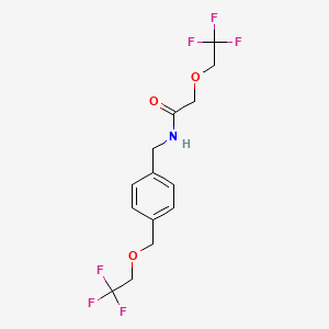 2-(2,2,2-trifluoroethoxy)-N-[[4-(2,2,2-trifluoroethoxymethyl)phenyl]methyl]acetamide