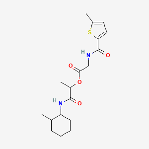 [1-[(2-Methylcyclohexyl)amino]-1-oxopropan-2-yl] 2-[(5-methylthiophene-2-carbonyl)amino]acetate