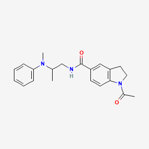 molecular formula C21H25N3O2 B7550828 1-acetyl-N-[2-(N-methylanilino)propyl]-2,3-dihydroindole-5-carboxamide 