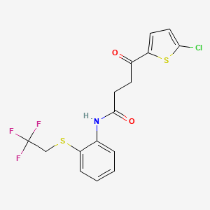 4-(5-chlorothiophen-2-yl)-4-oxo-N-[2-(2,2,2-trifluoroethylsulfanyl)phenyl]butanamide