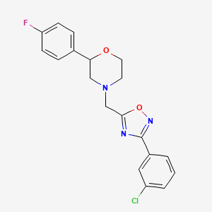 4-[[3-(3-Chlorophenyl)-1,2,4-oxadiazol-5-yl]methyl]-2-(4-fluorophenyl)morpholine